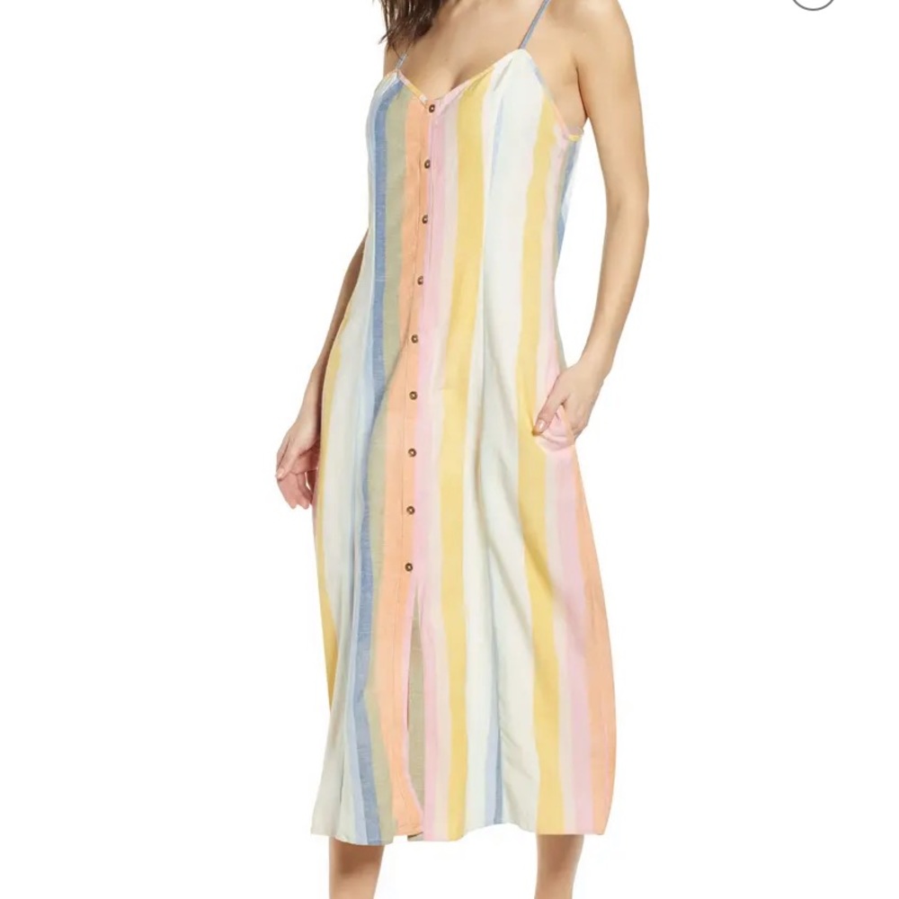 Billabong Lucky Us Striped MIDI Dress